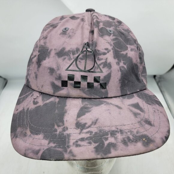 Vans x Harry Potter Deathly Hallows Cap Hat Tie Purple Gray Dye Hogwarts - Picture 1 of 9